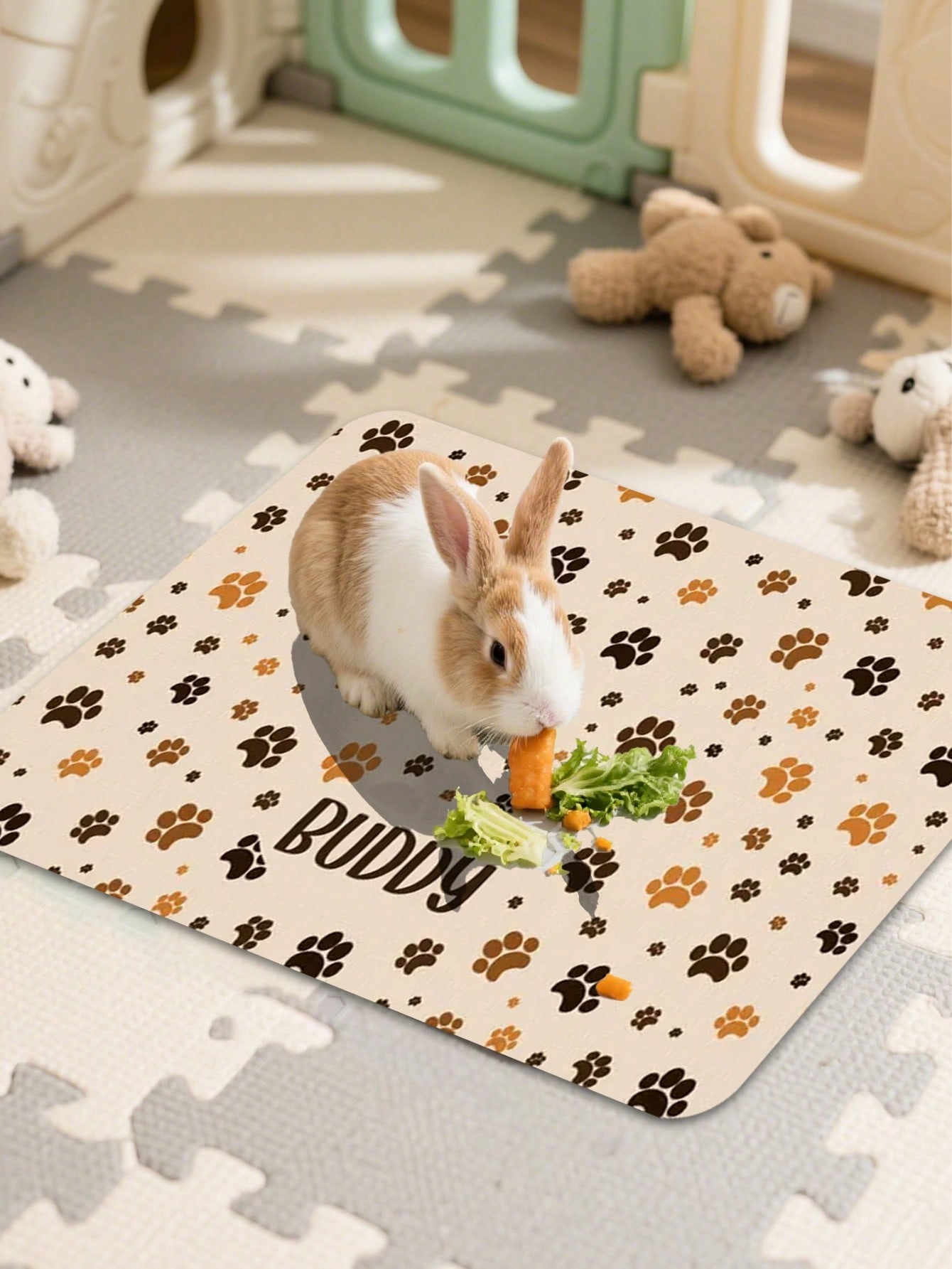 Custom Kitten Paw Print Pet Placemat
